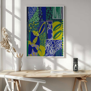 Tablou înramat „Vibrant Patchwork” de Treechild
