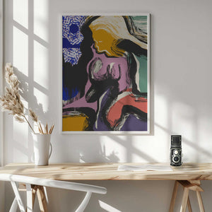 Tablou înramat „Sitting Muse Abstract” de Little Dean