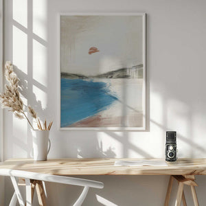 Tablou înramat „Landscape Painting with a Serene Beach” de Little Dean