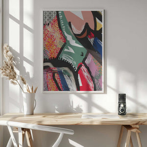Tablou înramat „Vibrant Colorful Abstract” de Little Dean