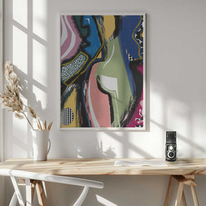 Tablou înramat „Colorful Abstract Bum” de Little Dean