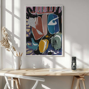 Tablou înramat „Playful Pebble Abstract” de Little Dean