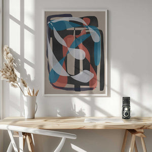 Tablou înramat „Retro Abstract Infinity” de Little Dean