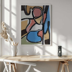 Tablou înramat „Textured Line and Color” de Little Dean