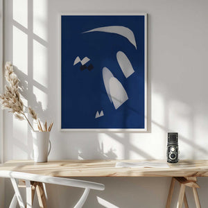Tablou înramat „Abstract Blue Breeze” de Little Dean