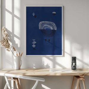 Tablou înramat „Blue Line Sketch” de Little Dean