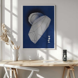Tablou înramat „Abstract Moonlit Geometrics” de Little Dean