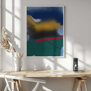 Tablou înramat „Blending Blue With Yellow” de Little Dean