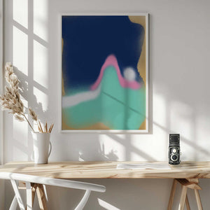 Tablou înramat „Blue and Luminous Greeen Liquid” de Little Dean