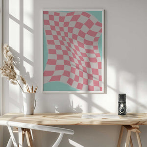 Tablou înramat „Rippled Checkered Wave” de Little Dean