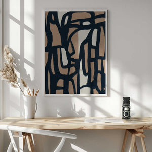 Tablou înramat „Abstract Maze Pathways” de Little Dean