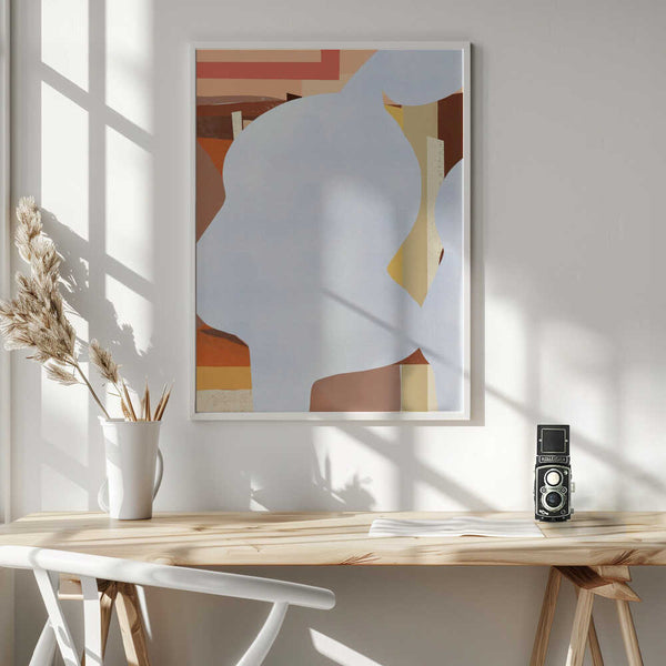 Tablou înramat „Geometric Shapes And Fluid Forms” de Little Dean