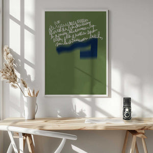 Tablou înramat „Blue and green arrangement 05” de Little Dean