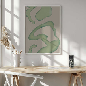 Tablou înramat „Flowing Green Essence” de Little Dean