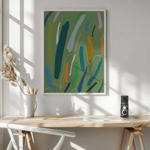 Tablou înramat „Bold Color Brushstrokes” de Little Dean