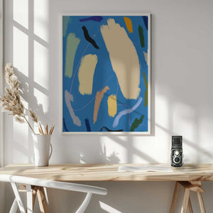 Tablou înramat „Bold Color Brushstrokes” de Little Dean