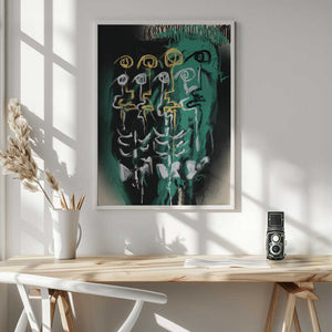 Tablou înramat „Ink and oil abstract 04” de Little Dean