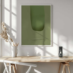 Tablou înramat „Stone portrait green” de Little Dean