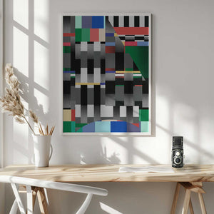 Tablou înramat „Glitch abstract artwork 01” de Little Dean