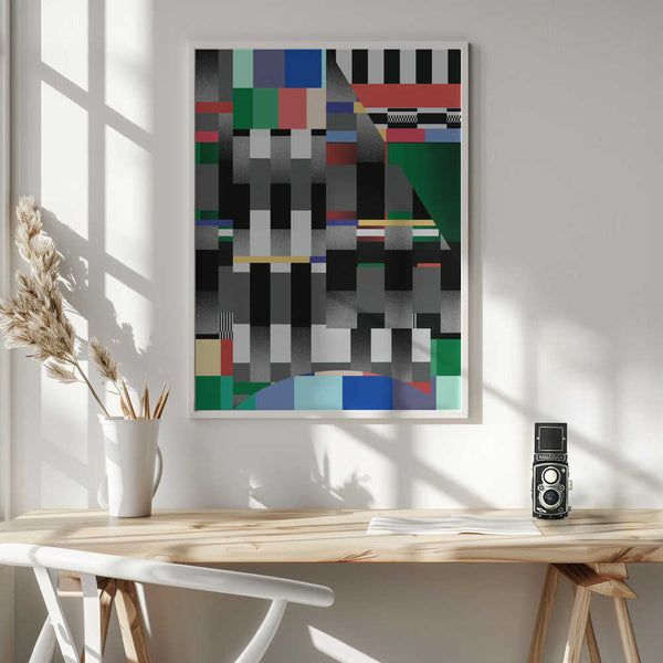 Tablou înramat „Glitch abstract artwork 01” de Little Dean