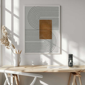 Tablou înramat „Curved Connections” de THE MIUUS STUDIO