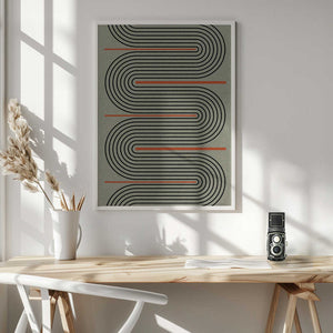 Tablou înramat „Curved Pathways” de THE MIUUS STUDIO