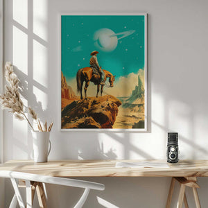 Tablou înramat „A Western Astronaut” de Taudalpoi
