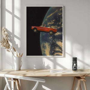 Tablou înramat „Flying Space Car” de Taudalpoi