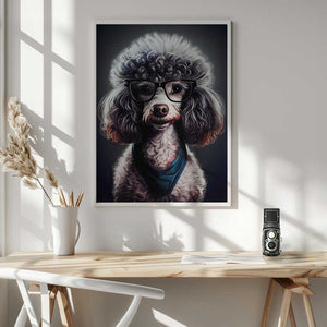 Tablou înramat „Dog hipster 4” de Justyna Jaszke