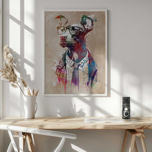 Tablou înramat „Dog graphic 2” de Justyna Jaszke