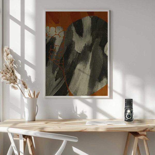 Tablou înramat „Earthy Abstract Flow” de Treechild