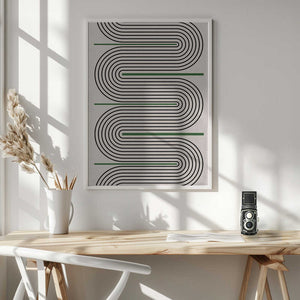 Tablou înramat „Curved Harmony” de THE MIUUS STUDIO