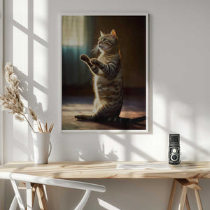 Tablou înramat „Cat yoga 6” de Justyna Jaszke