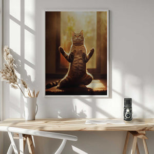 Tablou înramat „Cat yoga 10” de Justyna Jaszke