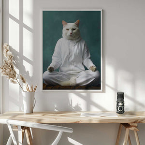 Tablou înramat „Cat yoga 11” de Justyna Jaszke