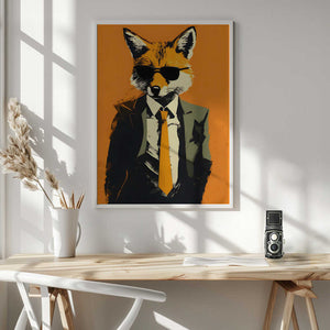 Tablou înramat „Fox In a Suit” de Andreas Magnusson