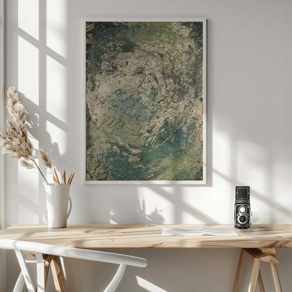 Tablou înramat „The Emerald Scorch” de Anete Purina-Purite