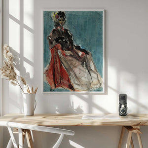 Tablou înramat „Elegant Pose of Woman Portrait” de Ute Rathmann