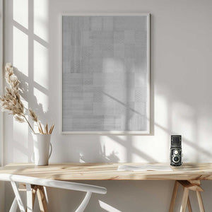 Tablou înramat „White Woven Blocks 3” de cartissi