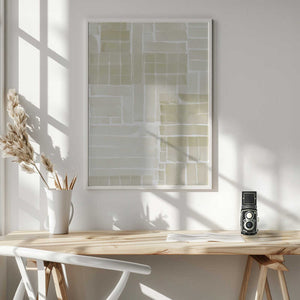 Tablou înramat „Neutral Tangle Grid 2” de cartissi
