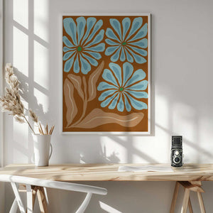 Tablou înramat „Amber Blooms” de Miho Art Studio
