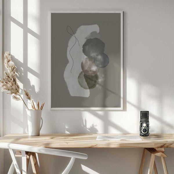 Tablou înramat „Organic shapes in earthly tones” de Imaginative