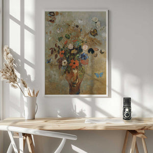 Tablou înramat „Still Life With Flowers” de Odilon Redon