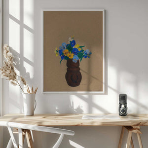 Tablou înramat „Pansies” de Odilon Redon