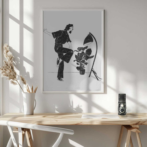 Tablou înramat „Jlr Dancingathome4 Blackandwhite Copy” de Jenny Liz Rome