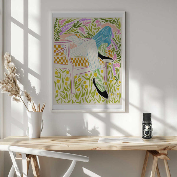 Tablou înramat „Jlr Quiet in the garden 2” de Jenny Liz Rome