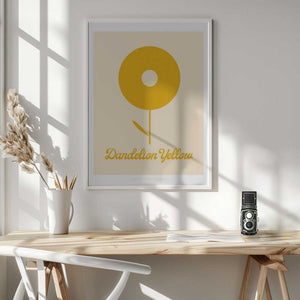 Tablou înramat „Pandc Dandelionyellow Copy” de Jenny Liz Rome