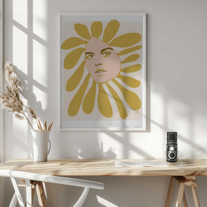 Tablou înramat „Jlr Flowerhead1 Copy 2” de Jenny Liz Rome