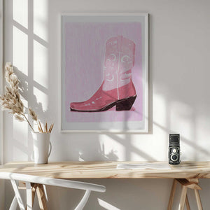 Tablou înramat „P&amp;c Cowgirlboot” de Jenny Liz Rome