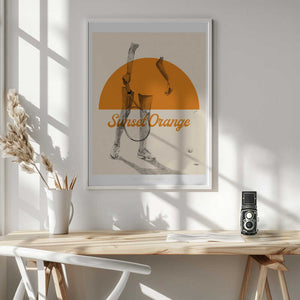 Tablou înramat „Sunset Orange” de Jenny Liz Rome